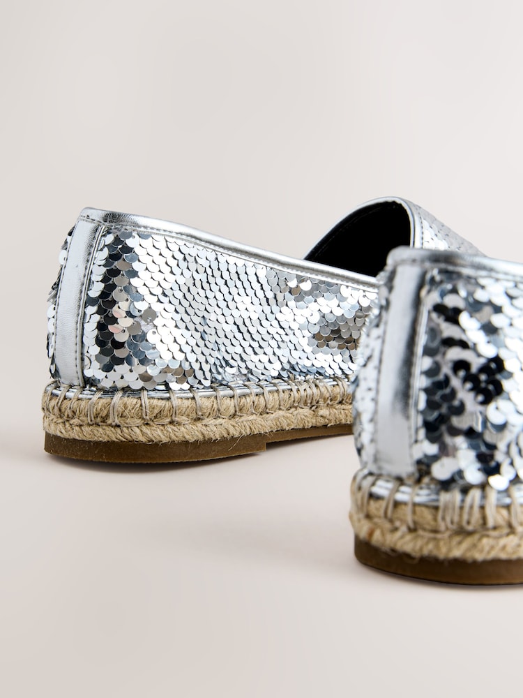 Metallic Forever Comfort® High Cut Espadrille Flats - Image 8 of 8 Metallic Forever Comfort® High Cut Espadrille Flats - Image 8 of 8