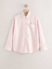 Pink/White Stripe TENCEL™ Lyocell Long Sleeve Shirt - Image 1 of 3