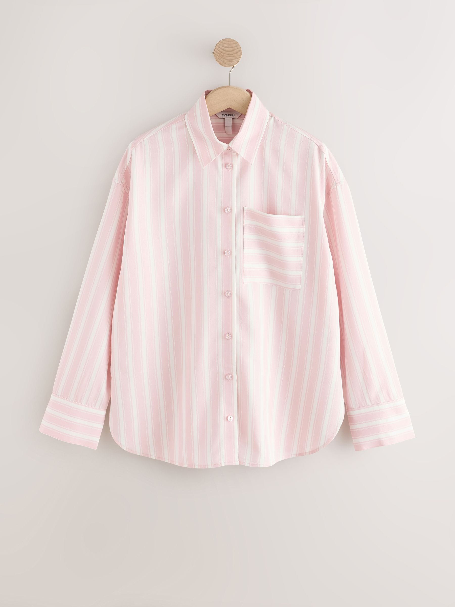 Next：日本 ピンク / ホワイト ストライプ - N. Premium 100% TENCEL
