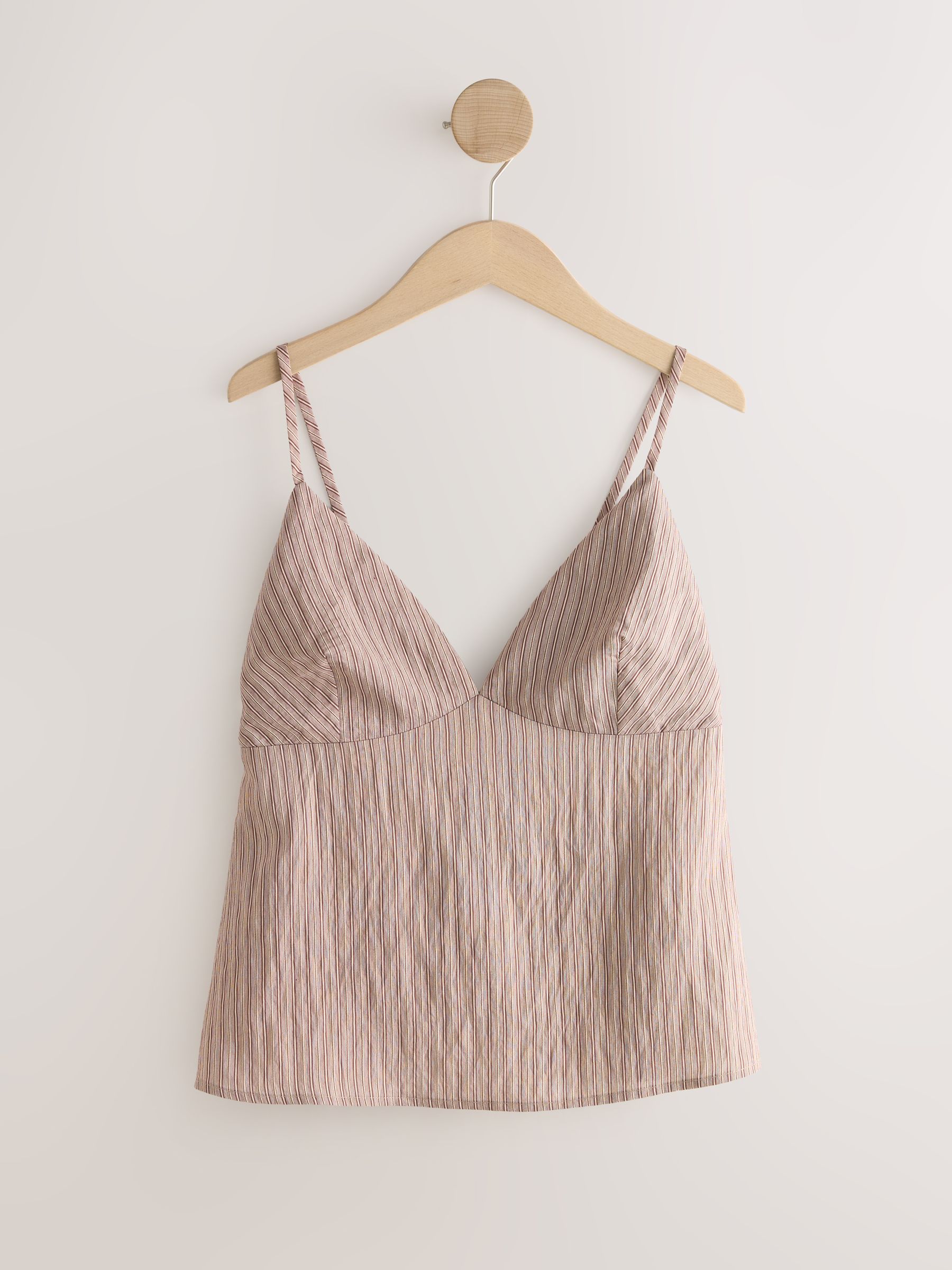 Buy Mocha Brown Stripe Strappy Cami Top from Next USA