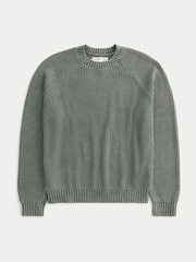Long Sleeve Washed Crew Neck Jumper - Image 3 of 4