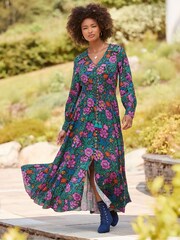 Joe Browns Blue Petite Autumn Floral Maxi Dress - Image 1 of 7