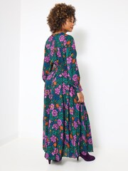 Joe Browns Blue Petite Autumn Floral Maxi Dress - Image 4 of 7