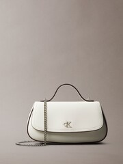 Calvin Klein White Monogram Logo Hardware Tote Bag - Image 1 of 4