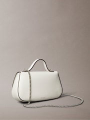 Calvin Klein White Monogram Logo Hardware Tote Bag - Image 2 of 4
