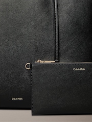 Calvin Klein Black Foil Logo Tote Bag - Image 4 of 4