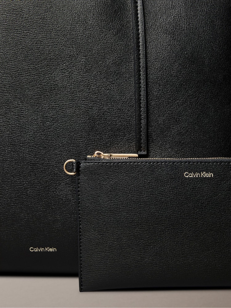Calvin Klein Black Foil Logo Tote Bag - Image 4 of 4