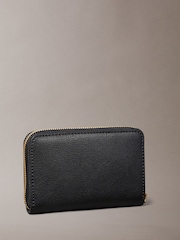 Calvin Klein Black Foil Logo Square Zip Wallet - Image 2 of 3