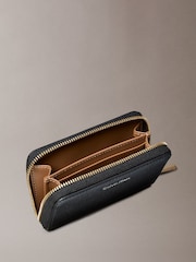 Calvin Klein Black Foil Logo Square Zip Wallet - Image 3 of 3