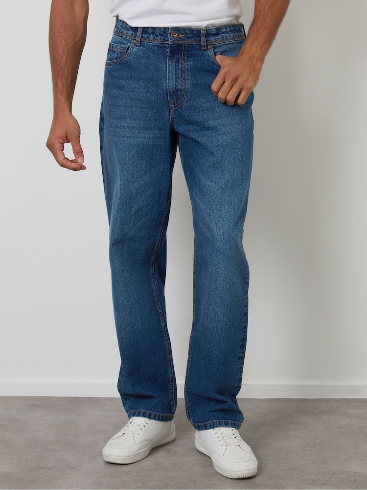 Threadbare Blue Loose Fit Jeans - Image 1 of 4