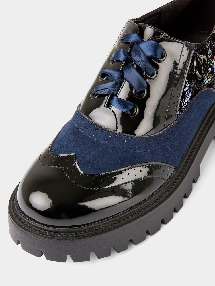 Joe Browns Black Ribbon Lace Floral Detail Brogues - Image 7 of 7 Joe Browns Black Ribbon Lace Floral Detail Brogues - Image 7 of 7
