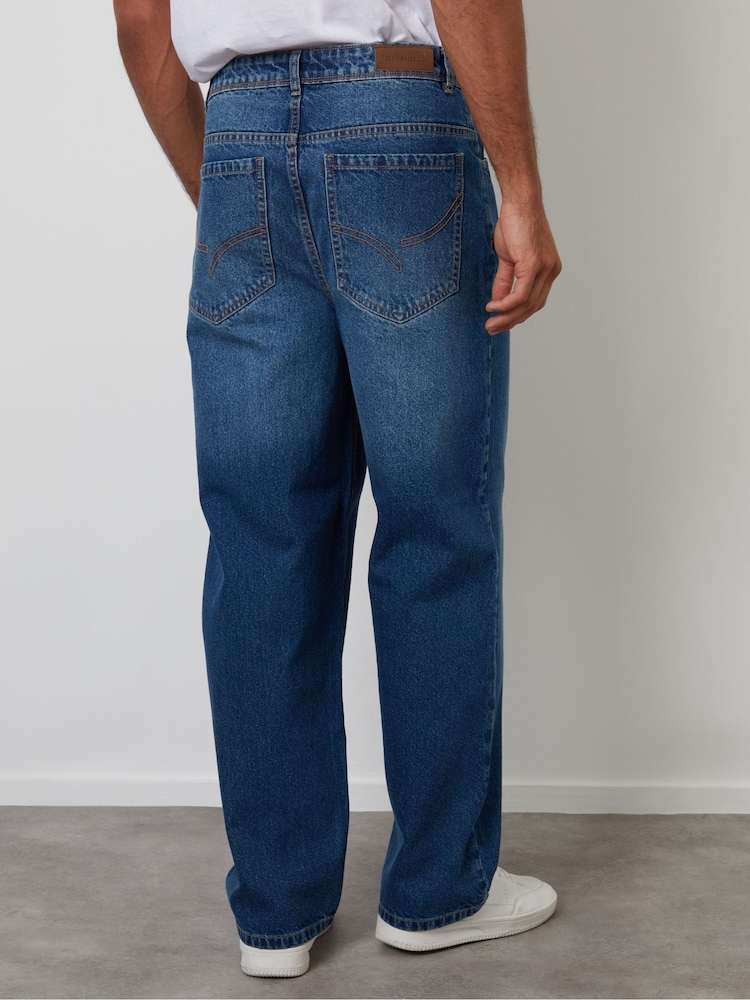 Threadbare Blue Baggy Fit Jeans - Image 2 of 4