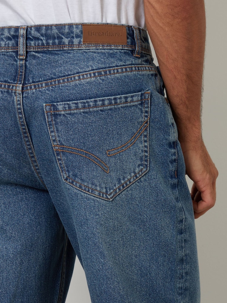 Threadbare Cream Loose Fit Jeans - Image 4 of 4 Threadbare Cream Loose Fit Jeans - Image 4 of 4