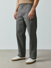 Dark Grey Relaxed Fit Cotton Rich Stretch Chinos - Image 2 of 5
