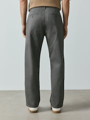 Dark Grey Relaxed Fit Cotton Rich Stretch Chinos - Image 4 of 5