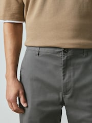 Dark Grey Relaxed Fit Cotton Rich Stretch Chinos - Image 5 of 5