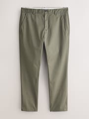 Khaki Green Slim Fit Cotton Rich Stretch Chinos - Image 1 of 4