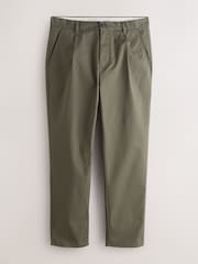 Khaki Green Regular Tapered Fit Cotton Rich Stretch Chinos - Image 1 of 5