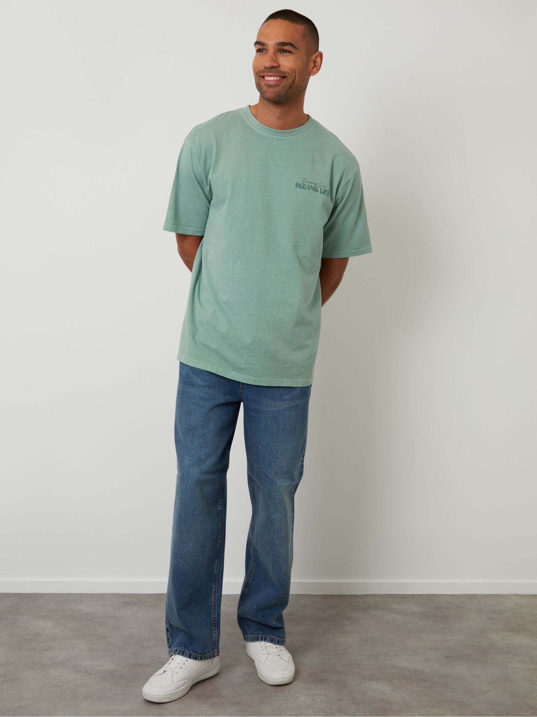 Buy Threadbare Stone Blue Baggy Jeans from Next South Africa