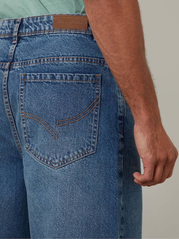 Threadbare Light Blue Baggy Fit Jeans - Image 4 of 4 Threadbare Light Blue Baggy Fit Jeans - Image 4 of 4