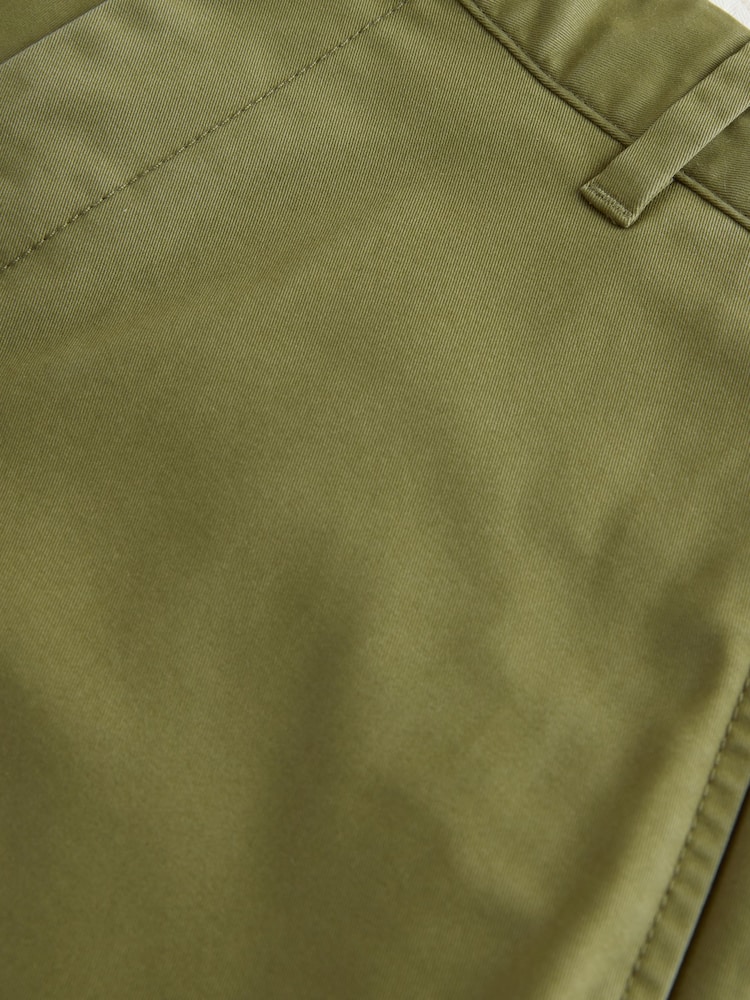 Olive Green Slim Fit Cotton Rich Stretch Chinos - Image 2 of 3