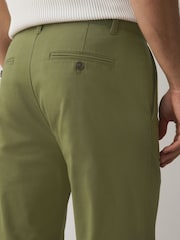 Olive Green Slim Fit Cotton Rich Stretch Chinos - Image 5 of 8