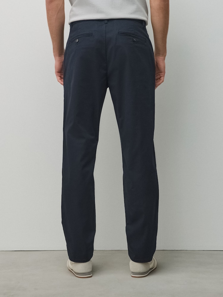 Navy Slim Fit Cotton Rich Stretch Chinos - Image 2 of 6