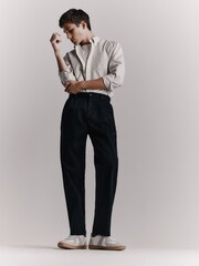 Navy Relaxed Fit Cotton Rich Stretch Chinos - Image 3 of 7