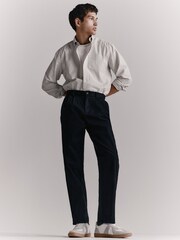 Navy Relaxed Fit Cotton Rich Stretch Chinos - Image 4 of 7