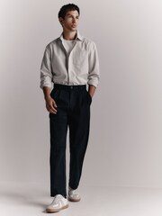 Navy Relaxed Fit Cotton Rich Stretch Chinos - Image 5 of 7