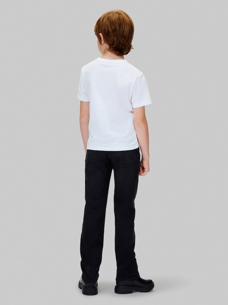 Calvin Klein Black Mid Rise Straight Jeans - Image 2 of 5 Calvin Klein Black Mid Rise Straight Jeans - Image 2 of 5