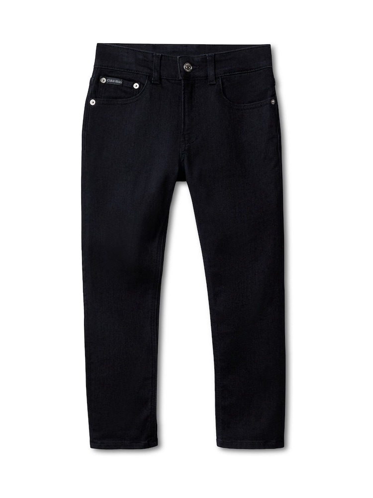 Calvin Klein Black Mid Rise Straight Jeans - Image 5 of 5 Calvin Klein Black Mid Rise Straight Jeans - Image 5 of 5
