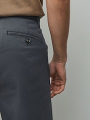 Charcoal Grey Straight Fit Cotton Rich Stretch Chinos - Image 11 of 15