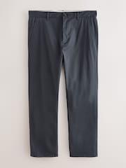 Charcoal Grey Straight Fit Cotton Rich Stretch Chinos - Image 15 of 15