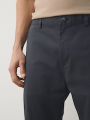 Charcoal Grey Straight Fit Cotton Rich Stretch Chinos - Image 8 of 15