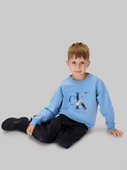 Calvin Klein Blue Logo Sweatshirt - Image 4 of 6