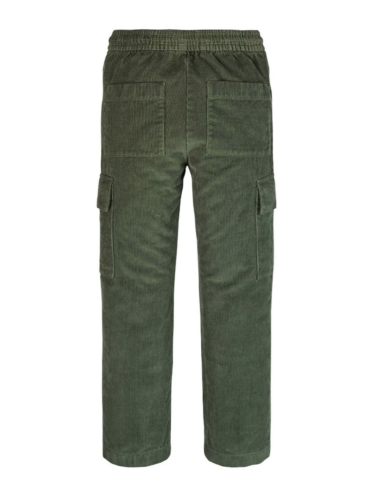 Calvin Klein Green Straight Corduroy Trousers - Image 2 of 2 Calvin Klein Green Straight Corduroy Trousers - Image 2 of 2