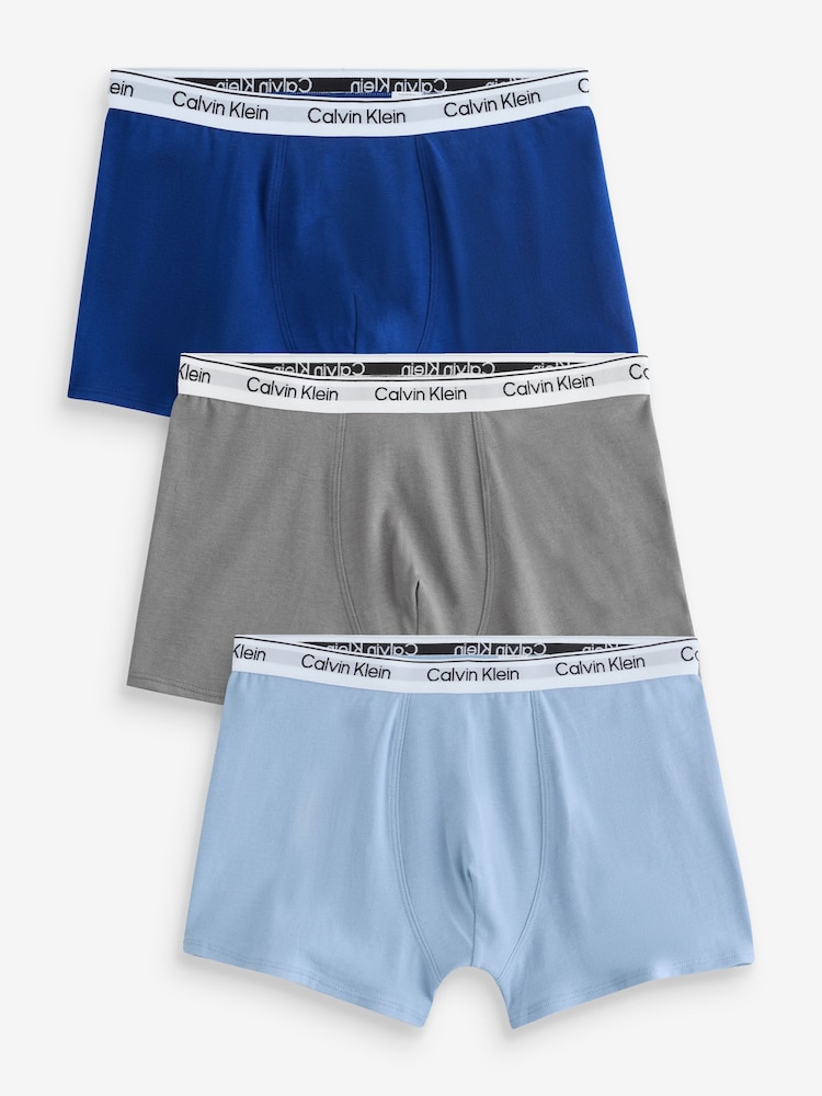Calvin Klein Grey Trunks 3 Pack - Image 1 of 4 Calvin Klein Grey Trunks 3 Pack - Image 1 of 4