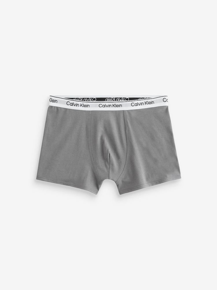 Calvin Klein Grey Trunks 3 Pack - Image 2 of 4 Calvin Klein Grey Trunks 3 Pack - Image 2 of 4