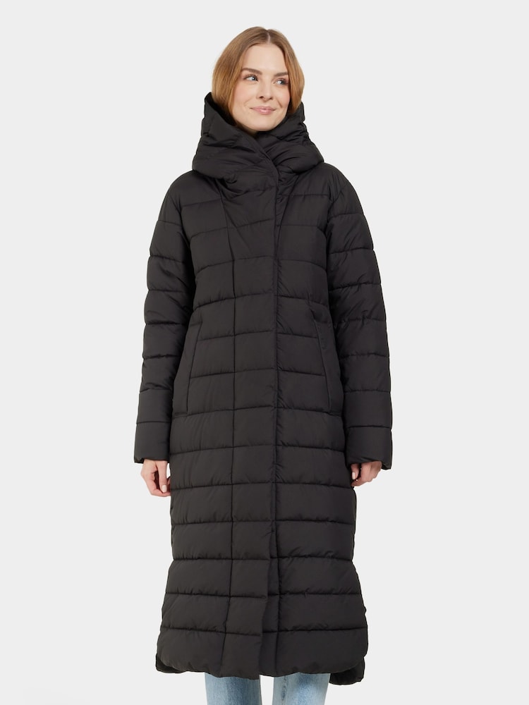 Didriksons Stella Long Womens Padded Black Coat - Image 1 of 7 Didriksons Stella Long Womens Padded Black Coat - Image 1 of 7