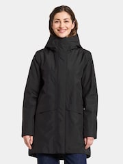 Didriksons Cajsa Womens Waterproof Black Coat - Imagem 1 de 6