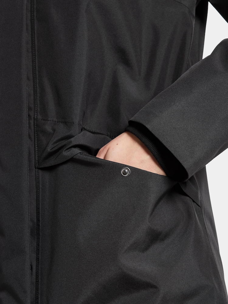 Didriksons Cajsa Womens Waterproof Black Coat - Image 6 of 6 Didriksons Cajsa Womens Waterproof Black Coat - Image 6 of 6