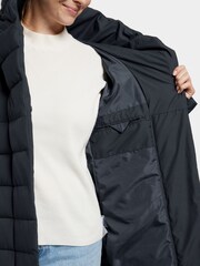 Didriksons Blue Stella Long Womens Padded Coat - Image 4 of 6