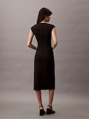 Calvin Klein Black Ponte Shift Dress - Image 2 of 6
