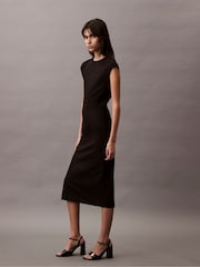 Calvin Klein Black Ponte Shift Dress - Image 3 of 6