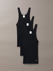 Calvin Klein Black 3 Pack Scoopneck Tank Tops Cotton Classics - Image 1 of 5