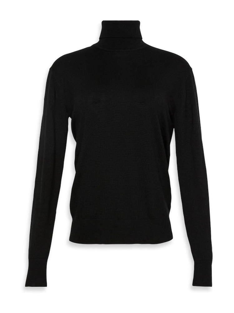 Calvin Klein Black Merino Roll Neck Jumper - Image 7 of 7 Calvin Klein Black Merino Roll Neck Jumper - Image 7 of 7