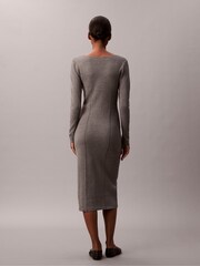 Calvin Klein Grey Half Milano Mini Dress - Image 2 of 5