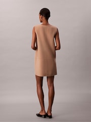 Calvin Klein Brown Double Face Wool Dress - Image 2 of 6
