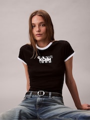 Calvin Klein Black 1968 Logo Graphic Baby T-Shirt - Image 1 of 5